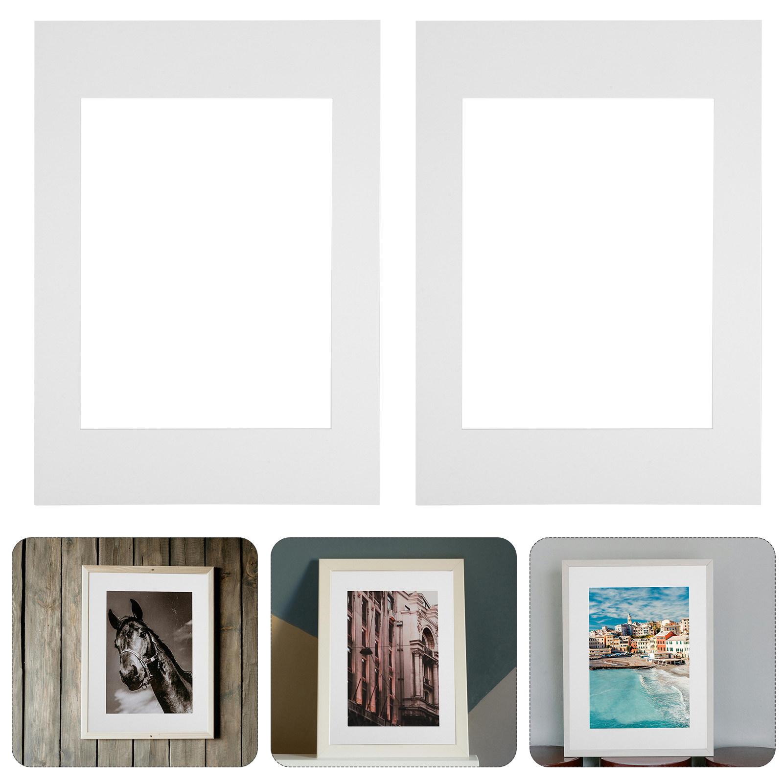 Art Craft Cardboard - 10 pezzi di cornici bianche in