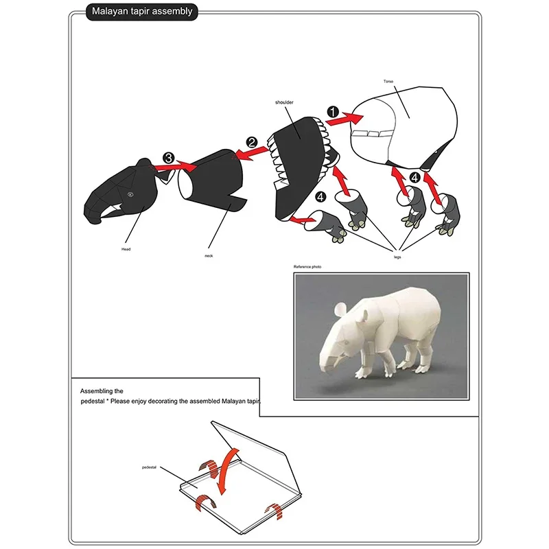 Malese Tapir Origami Art Mini  - Art Craft Cardboard recensione e prezzo